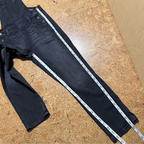 Old Navy Skinny Overalls In Washed Black Sz 4 Petite - Picture 10 of 16